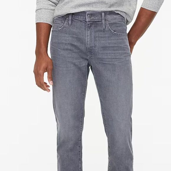 J. Crew Factory bg156 Straight-fit grey jean in signature flex - NWT 34/30 - Picture 3 of 13